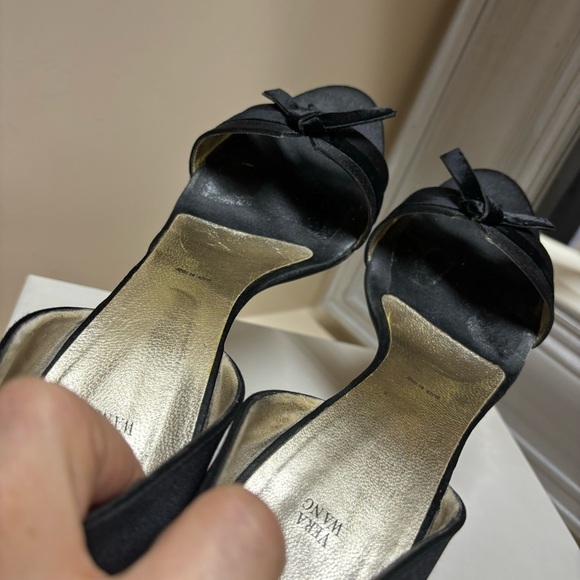 The Vera Wang Evening Collection Black Heeled Sandals - Sz 38 - Picture 5 of 9